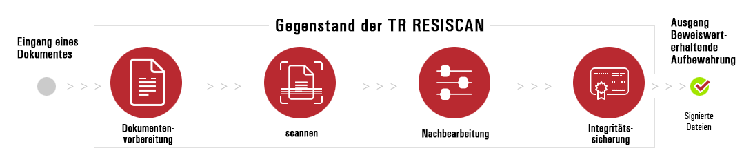 Schritte des Scanprozesses nach TR Resiscan